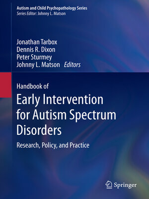 cover image of Handbook of Early Intervention for Autism Spectrum Disorders